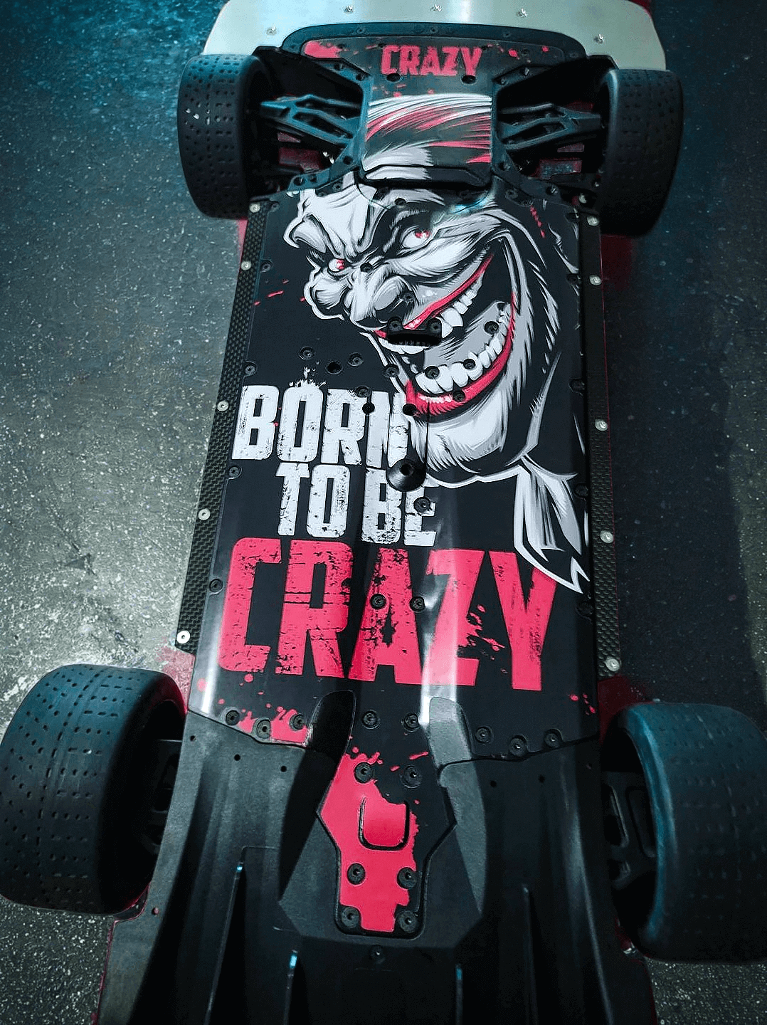 INFRACTION 6S / FELONY 6S / LIMITLESS - "BORN TO BE CRAZY" chassis protector skin - BASHER SKINZ