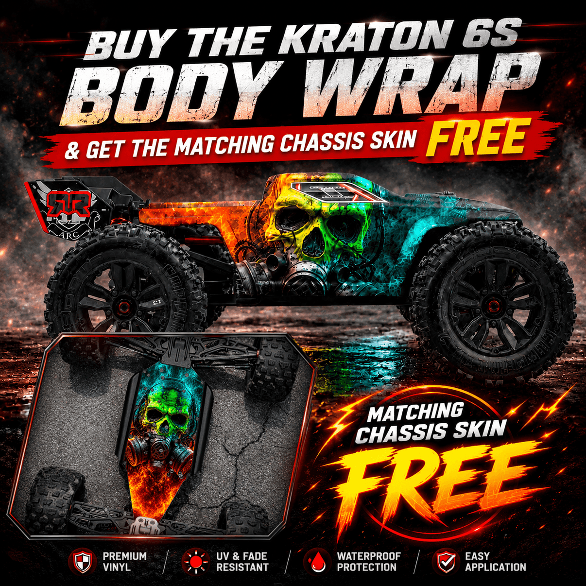 KRATON 6S - BODY WRAP - "APOCALYPSE" - BASHER SKINZ