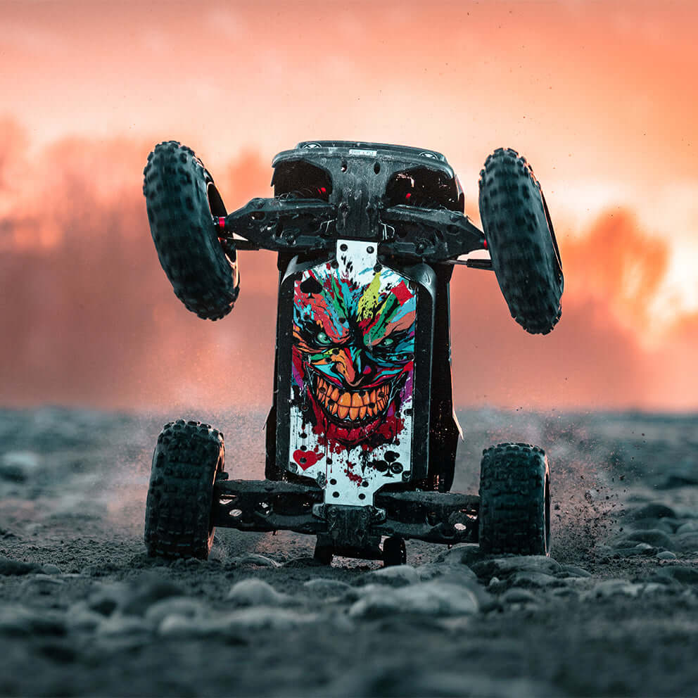 OUTCAST 8S EXB V1&V2 "JOKER CARD" chassis protector skin - BASHER SKINZ