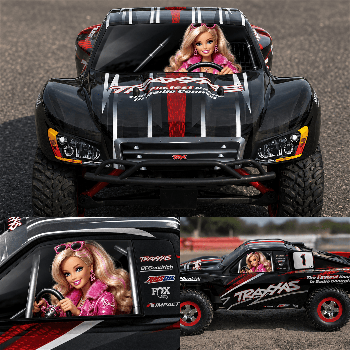 RC WINDOW STICKER - "BARBIE" - Available for several models - BASHER SKINZ