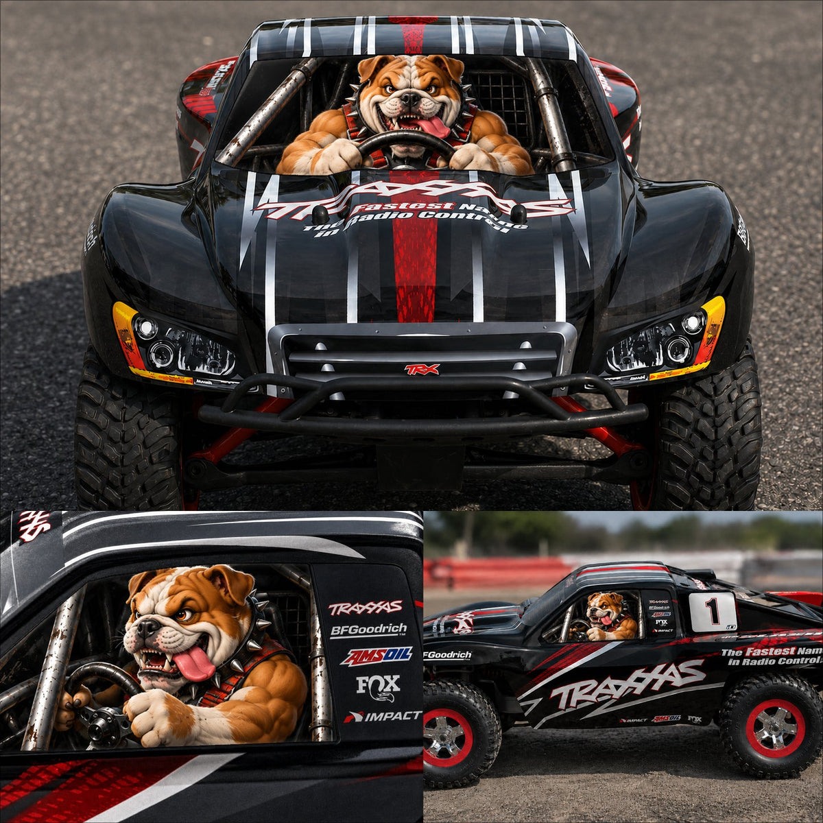 RC WINDOW STICKER - "BULLDOG"- Available for several models - BASHER SKINZ