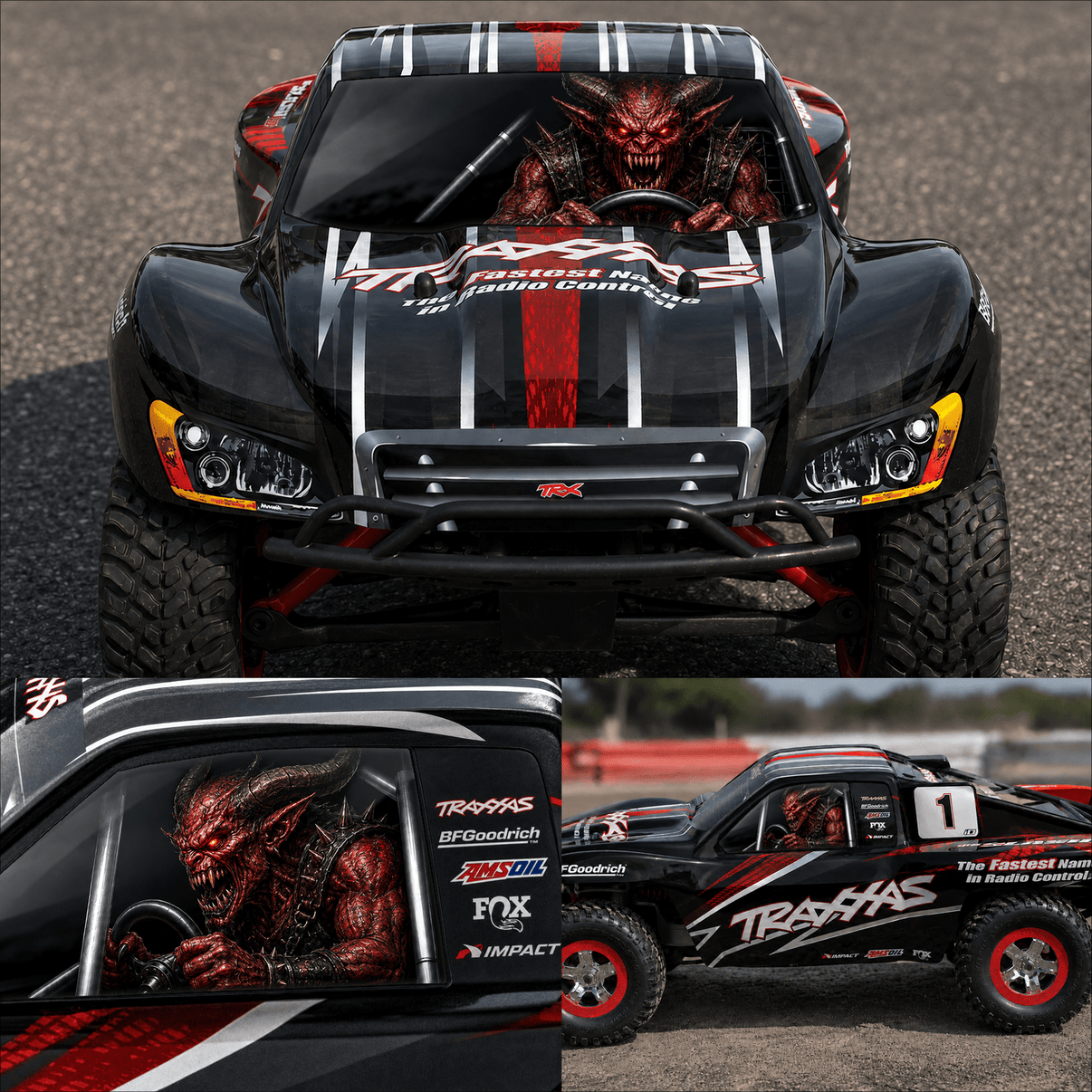 RC WINDOW STICKER - "DEMON" - Available for several models - BASHER SKINZ