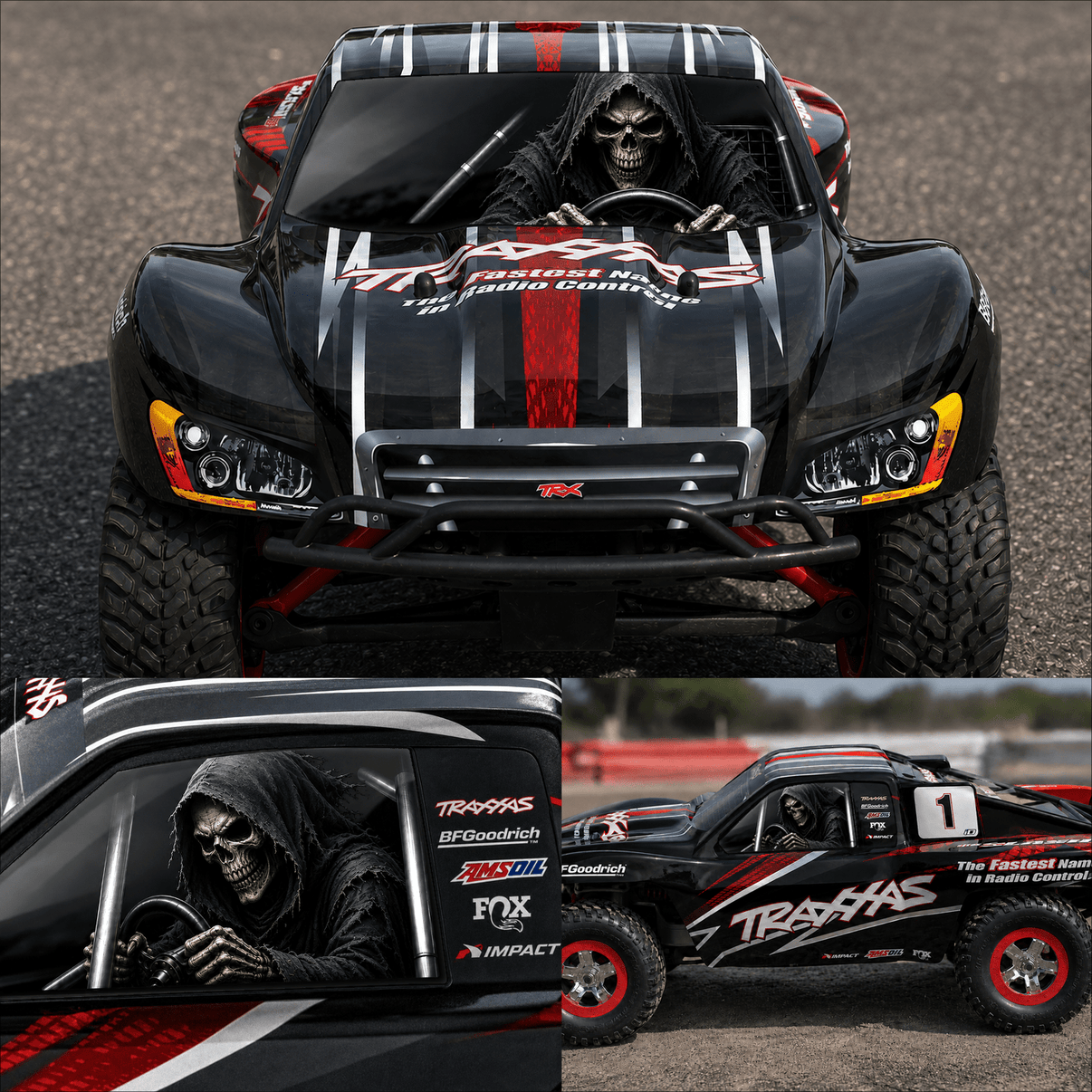 RC WINDOW STICKER - "GRIM REAPER" - Available for several models - BASHER SKINZ