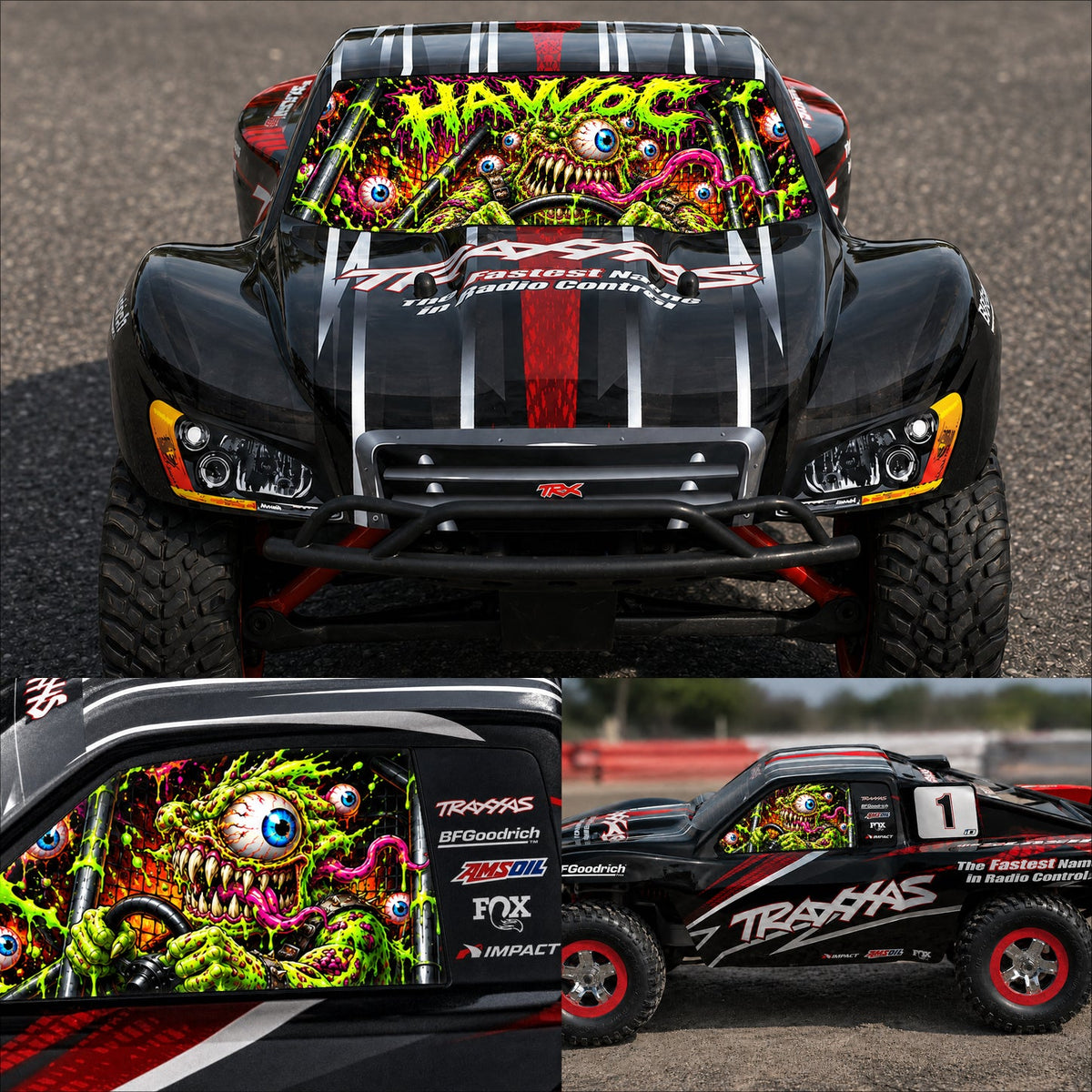 RC WINDOW STICKER - "HAVOC"- Available for several models - BASHER SKINZ