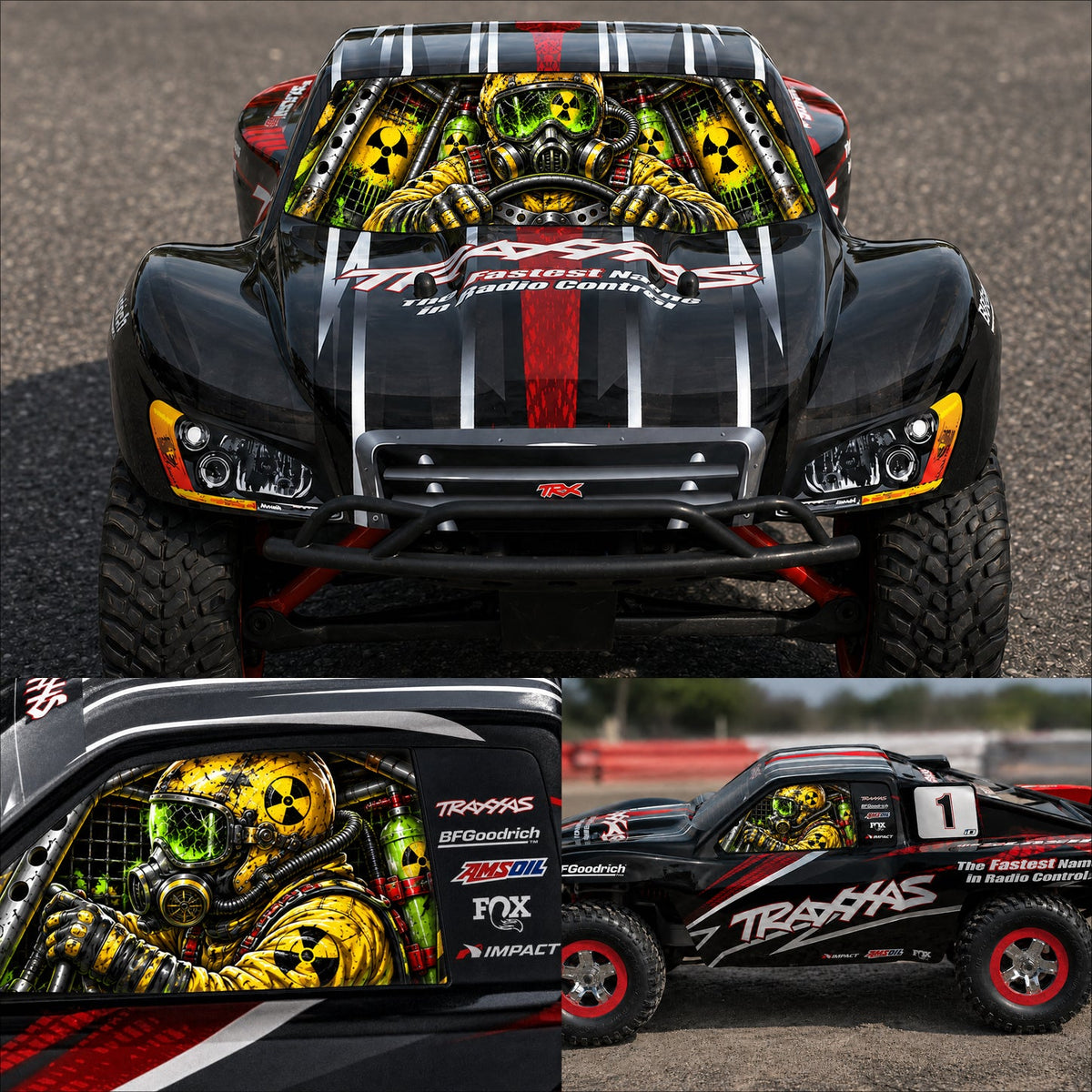 RC WINDOW STICKER - "HAZMAT"- Available for several models - BASHER SKINZ