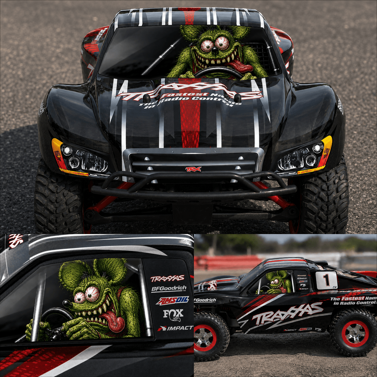RC WINDOW STICKER - "RAT" - Available for several models - BASHER SKINZ
