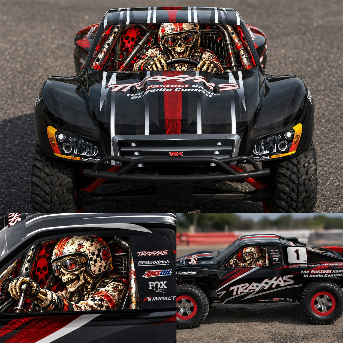 RC WINDOW STICKER - "SKELETON RACER"- Available for several models - BASHER SKINZ