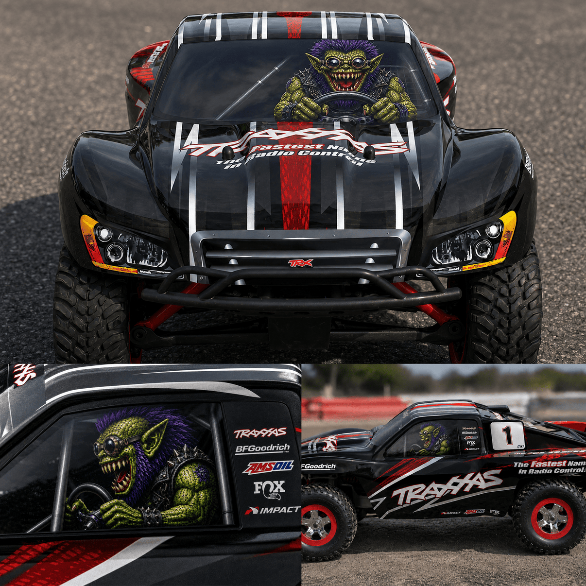 RC WINDOW STICKER - "TROLL" - Available for several models - BASHER SKINZ