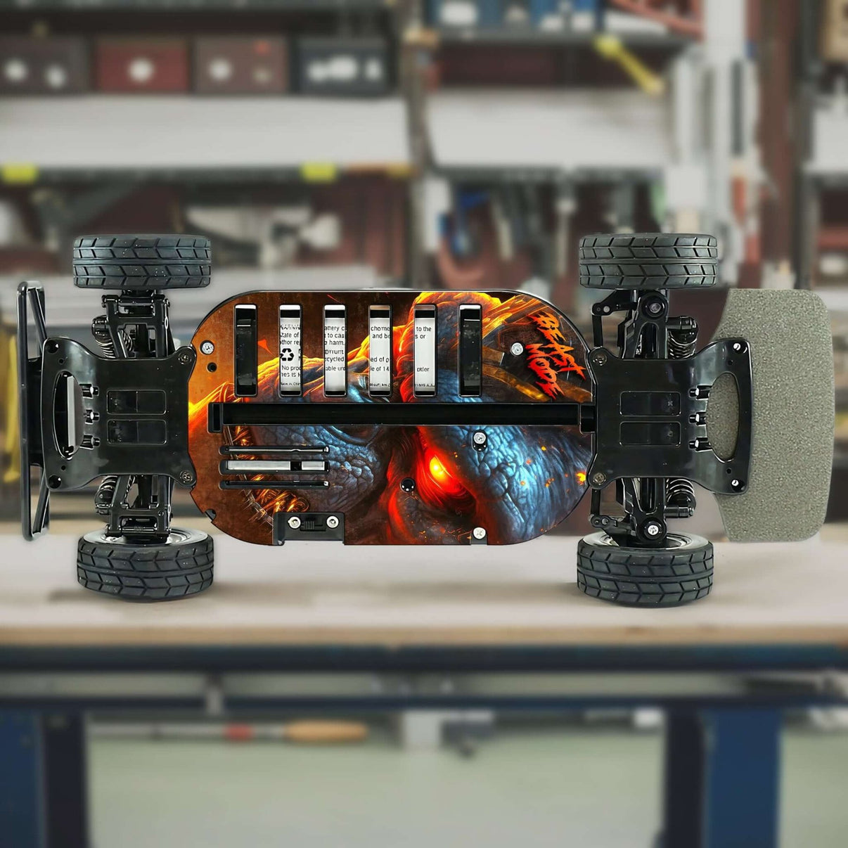 TAMIYA TT01 "BEAST MODE" chassis protector skin - BASHER SKINZ