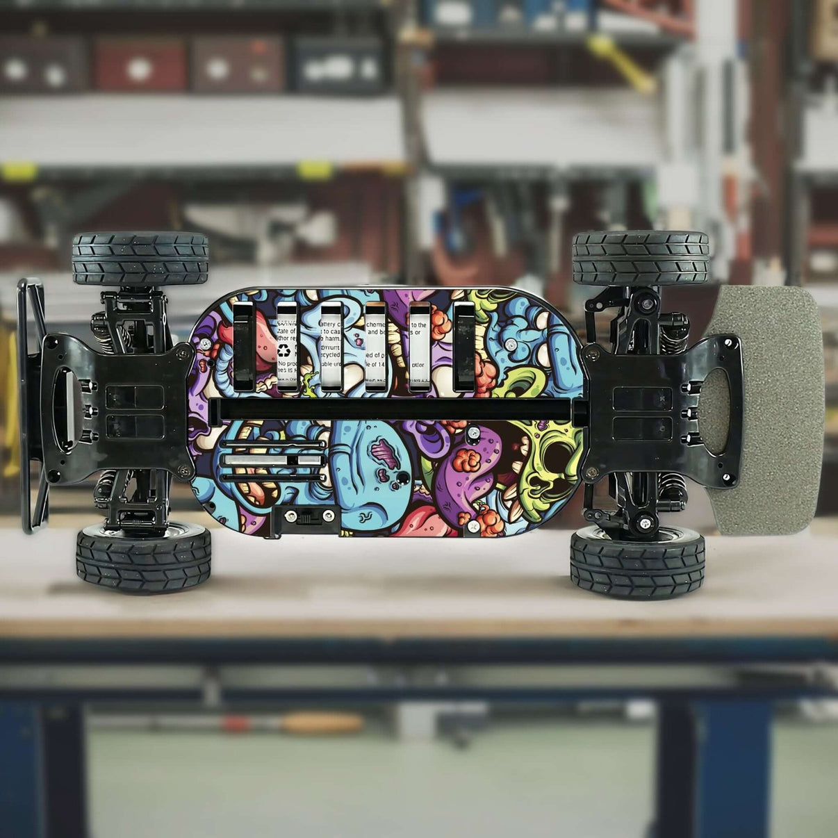TAMIYA TT01 "ZOMBIE" chassis protector skin - BASHER SKINZ