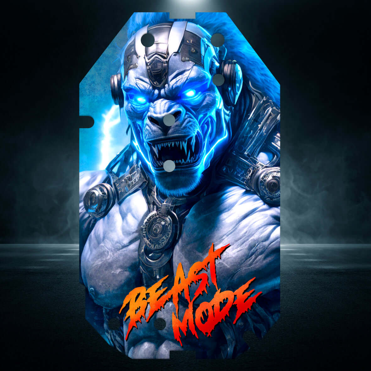 TAMIYA TT02 "BEAST MODE BLUE" chassis protector skin - BASHER SKINZ