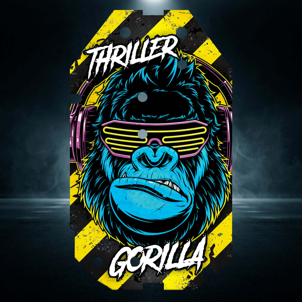 TAMIYA TT02 "THRILLER GORILLA" chassis protector skin - BASHER SKINZ