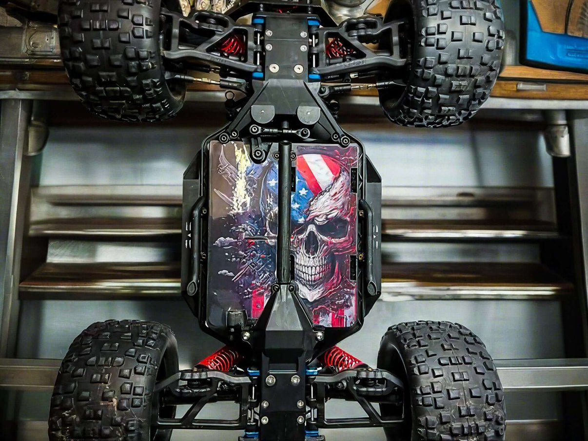 TEAM ASSOCIATED MT10 "SKULL" chassis protector skin - BASHER SKINZ