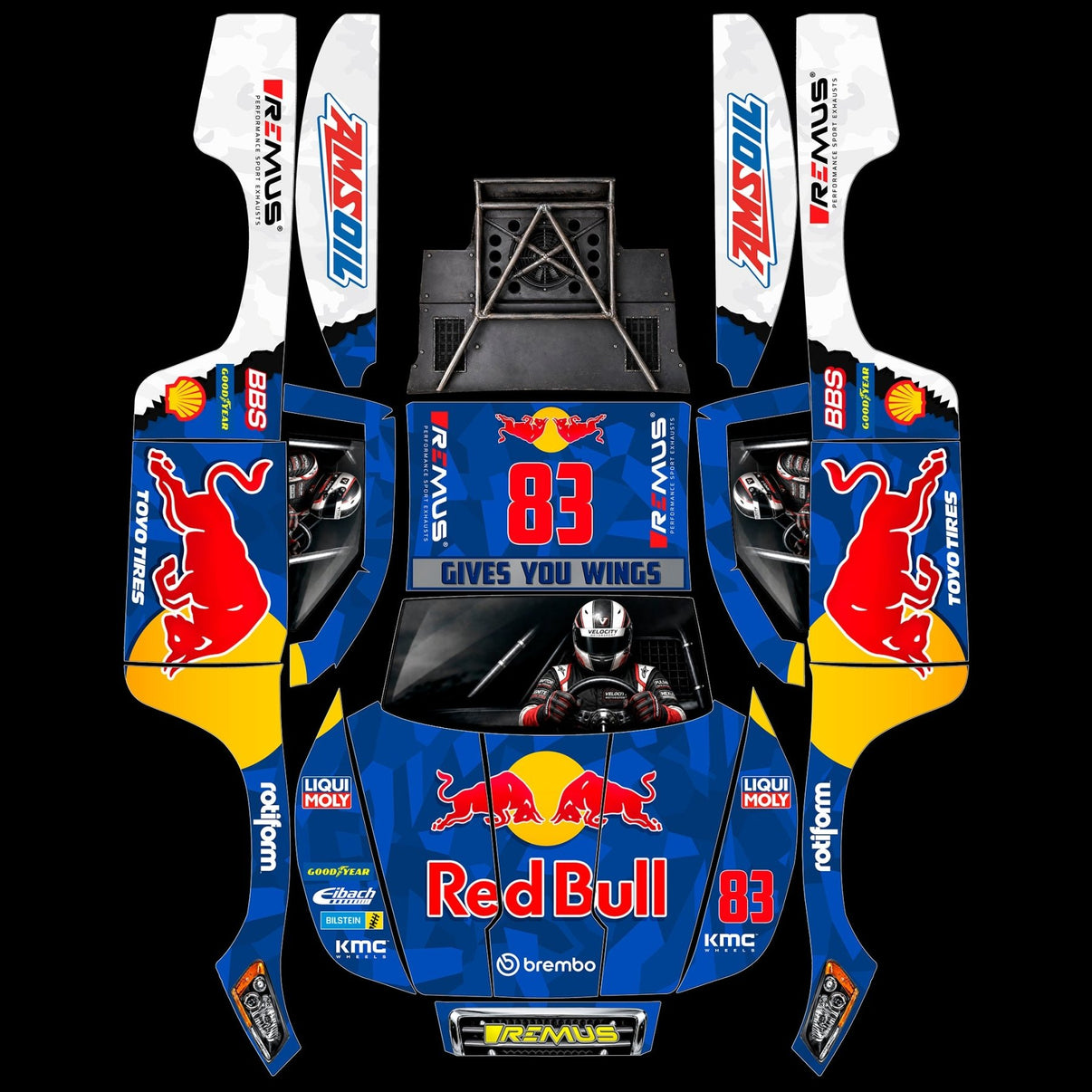 TRAXXAS SLASH 1:10 - "THE BULL" BODY WRAP - BASHER SKINZ