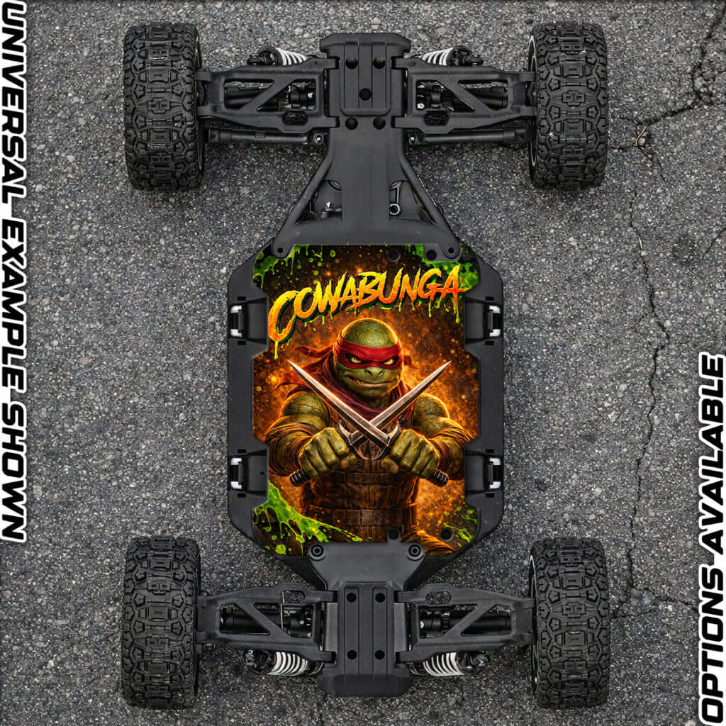 TRAXXAS SLASH ULTIMATE 4x4 VXL compatible "COWABUNGA 2.0" chassis protector skin - BASHER SKINZ