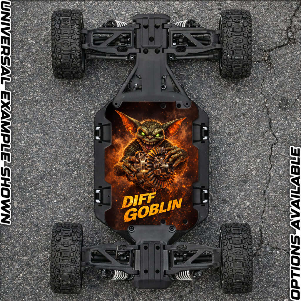 TRAXXAS SLASH ULTIMATE 4x4 VXL compatible "DIFF GOBLIN" chassis protector skin - BASHER SKINZ