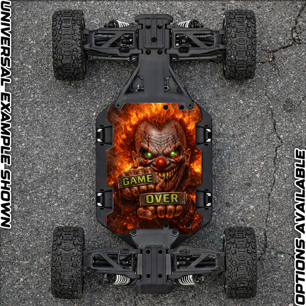 TRAXXAS SLASH ULTIMATE 4x4 VXL compatible "GAME OVER" chassis protector skin - BASHER SKINZ