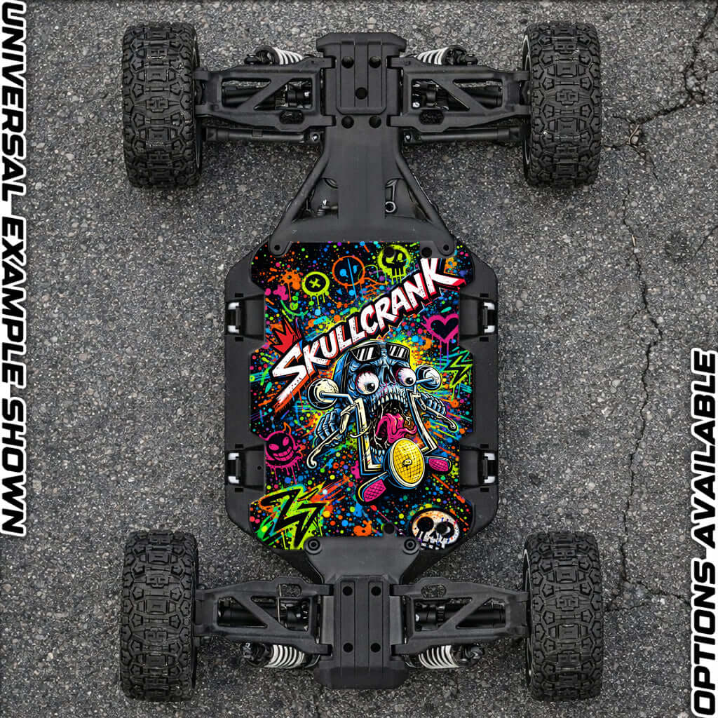 TRAXXAS SLASH ULTIMATE 4x4 VXL compatible "SKULLCRANK" chassis protector skin - BASHER SKINZ