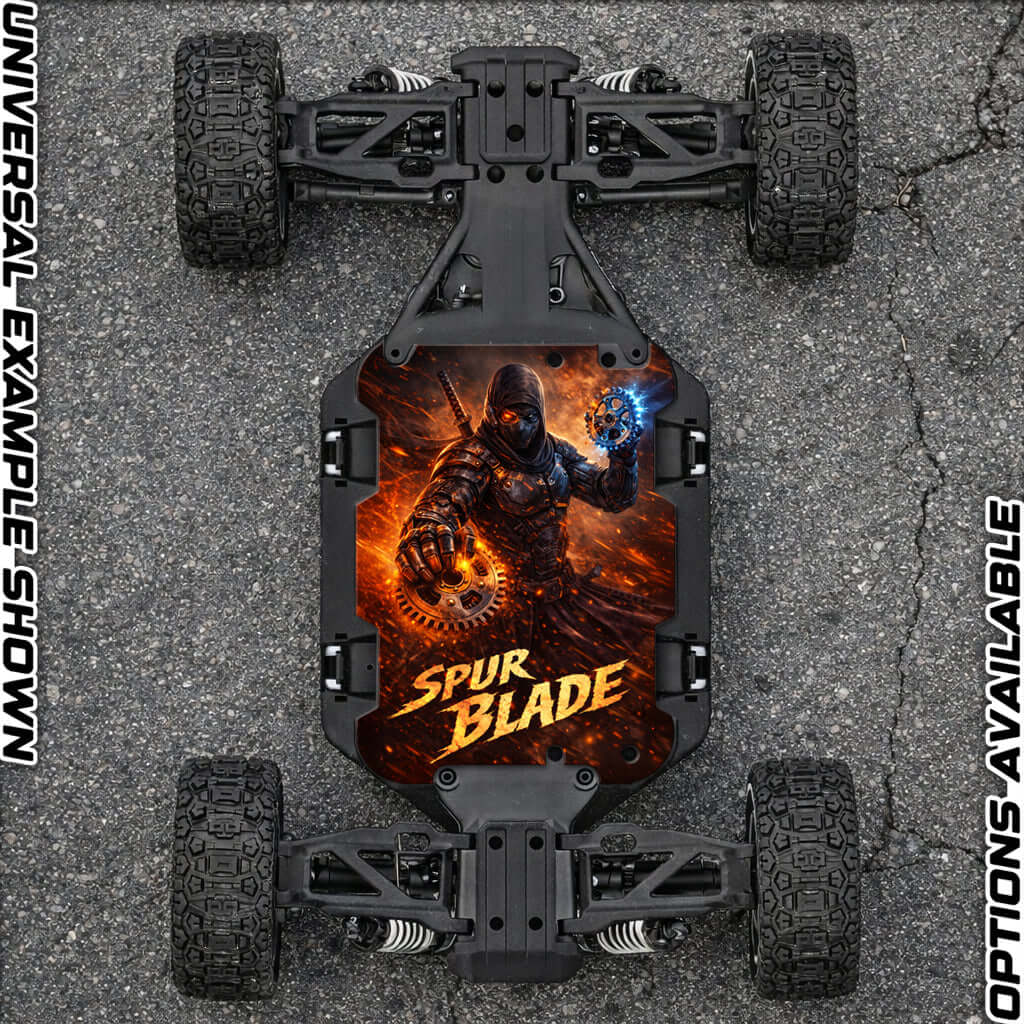 TRAXXAS SLASH ULTIMATE 4x4 VXL compatible "SPUR BLADE" chassis protector skin - BASHER SKINZ