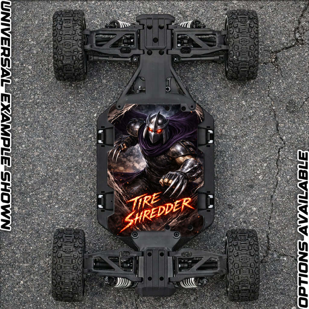 TRAXXAS SLASH ULTIMATE 4x4 VXL compatible "TIRE SHREDDER" chassis protector skin - BASHER SKINZ