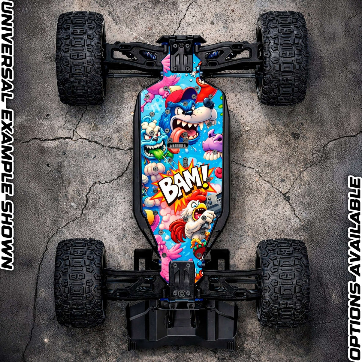 TRAXXAS SLEDGE compatible "BAM 2.0" chassis protector skin - BASHER SKINZ