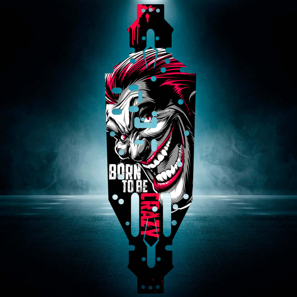 TRAXXAS SLEDGE compatible "BORN TO BE CRAZY" chassis protector skin - BASHER SKINZ