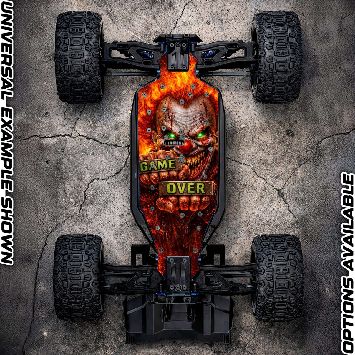 TRAXXAS SLEDGE compatible "GAME OVER" chassis protector skin - BASHER SKINZ