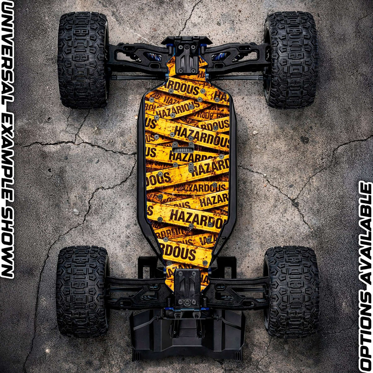 TRAXXAS SLEDGE compatible "HAZARDOUS 2.0" chassis protector skin - BASHER SKINZ