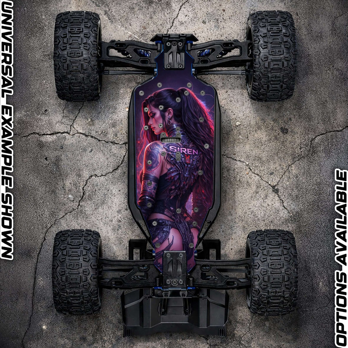 TRAXXAS SLEDGE compatible "SIREN 2.0" chassis protector skin - BASHER SKINZ