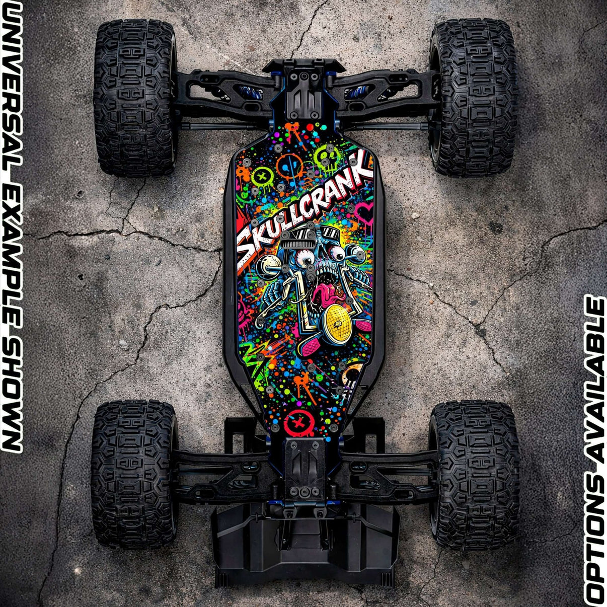TRAXXAS SLEDGE compatible "SKULLCRANK" chassis protector skin - BASHER SKINZ