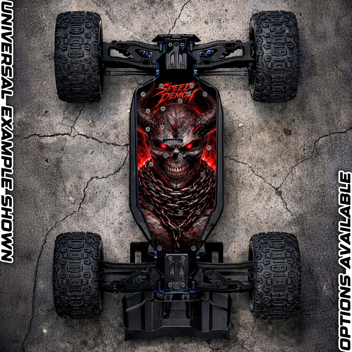 TRAXXAS SLEDGE compatible "SPEED DEMON 2.0" chassis protector skin - BASHER SKINZ