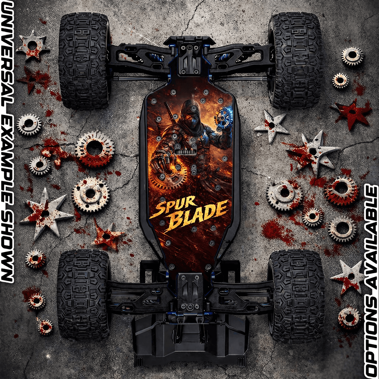 TRAXXAS SLEDGE compatible "SPUR BLADE" chassis protector skin - BASHER SKINZ