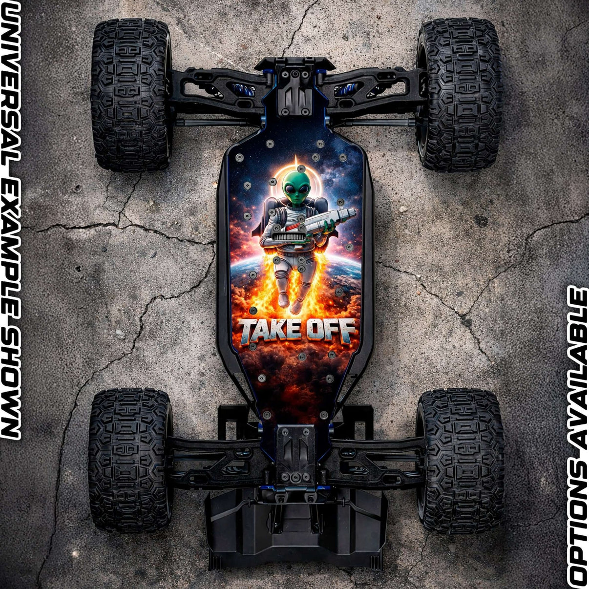 TRAXXAS SLEDGE compatible "TAKE OFF" chassis protector skin - BASHER SKINZ