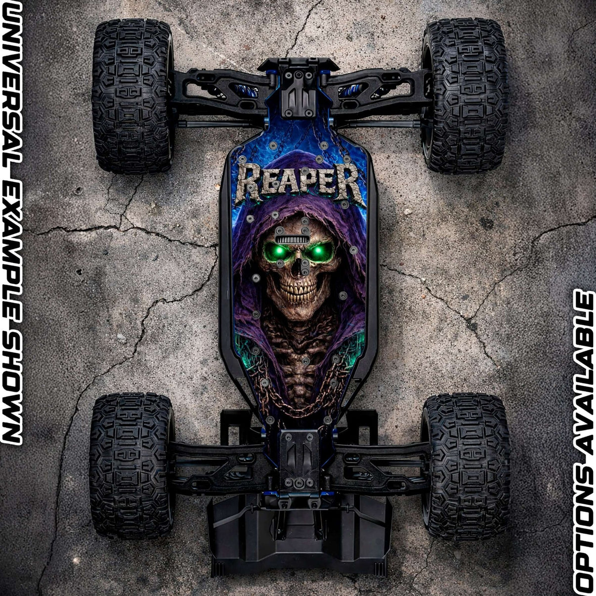 TRAXXAS SLEDGE compatible "THE REAPER 2.0" chassis protector skin - BASHER SKINZ