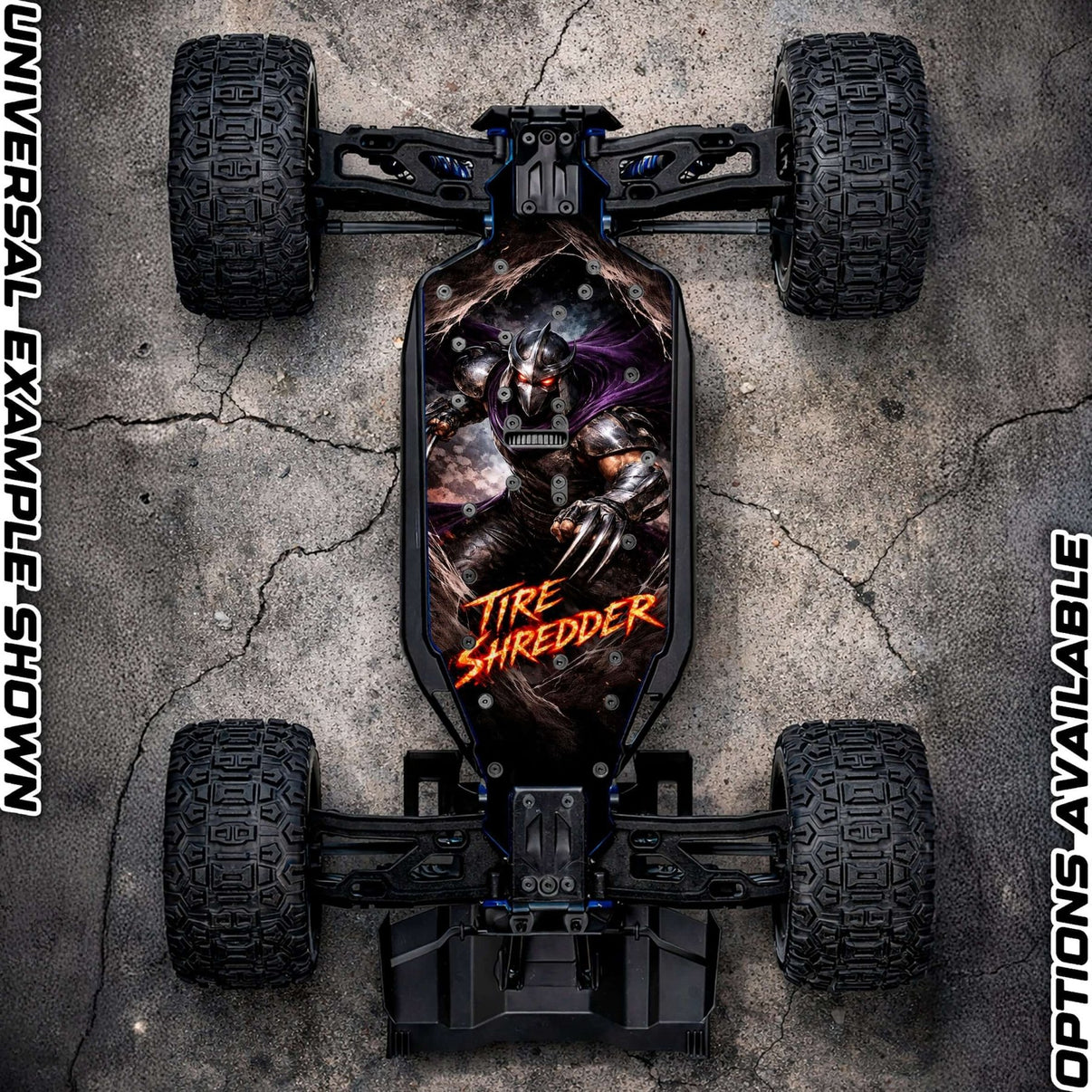 TRAXXAS SLEDGE compatible "TIRE SHREDDER" chassis protector skin - BASHER SKINZ