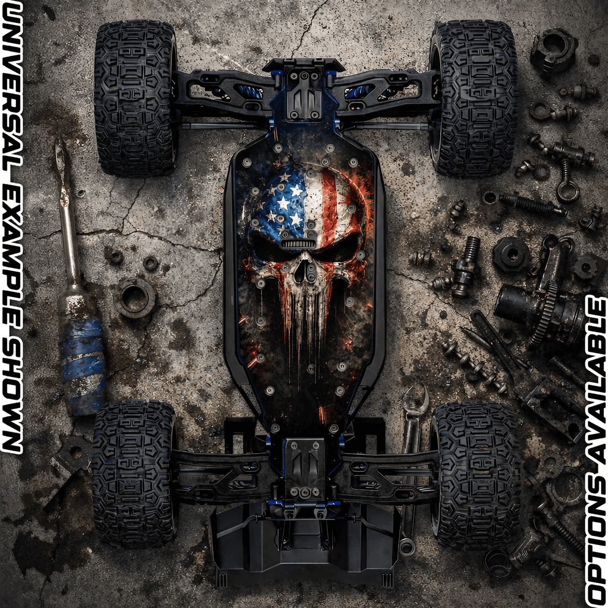 TRAXXAS SLEDGE compatible "VIGILANTE" chassis protector skin - BASHER SKINZ