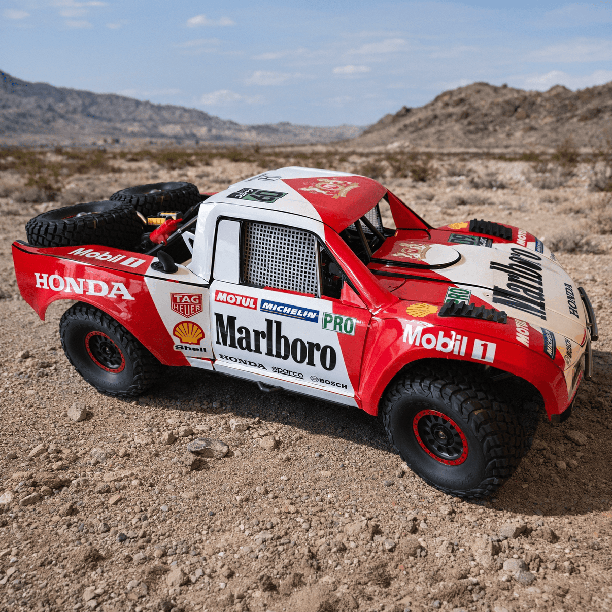 TRAXXAS UDR - "RED/WHITE RACE CAR" BODY WRAP - BASHER SKINZ