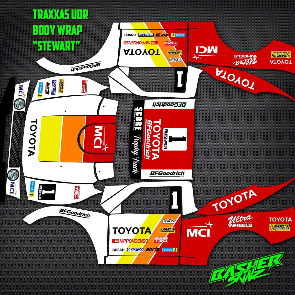 TRAXXAS UDR - "STEWART" BODY WRAP - BASHER SKINZ