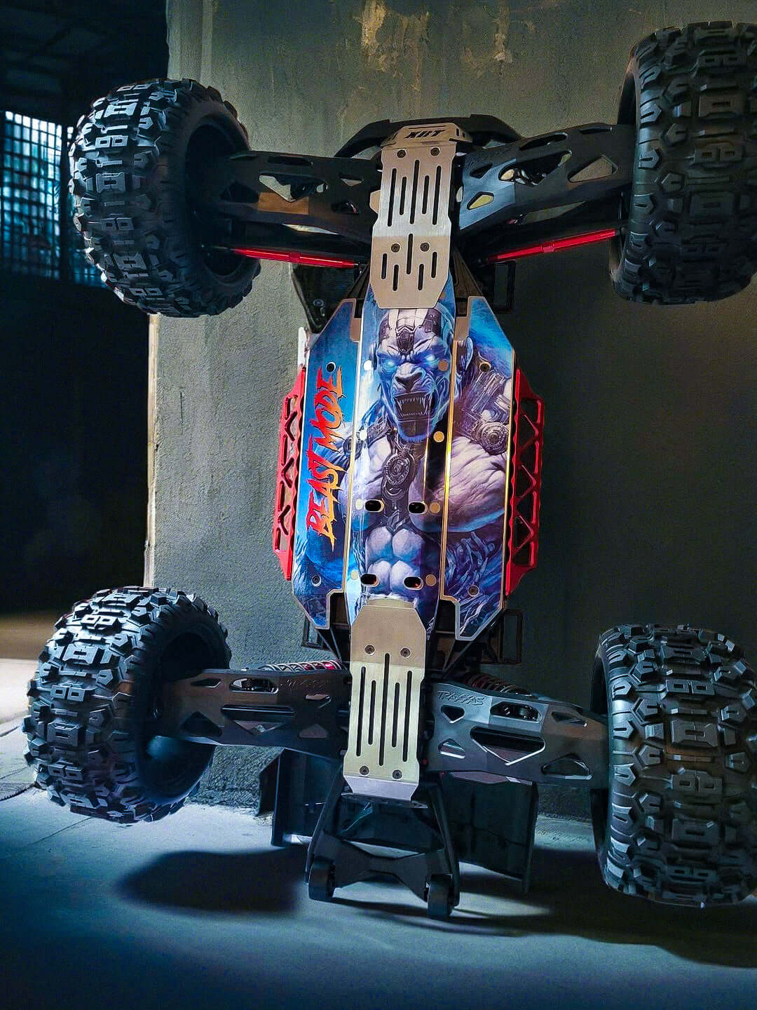 TRAXXAS XRT compatible "BEAST MODE BLUE" chassis protector skin - BASHER SKINZ