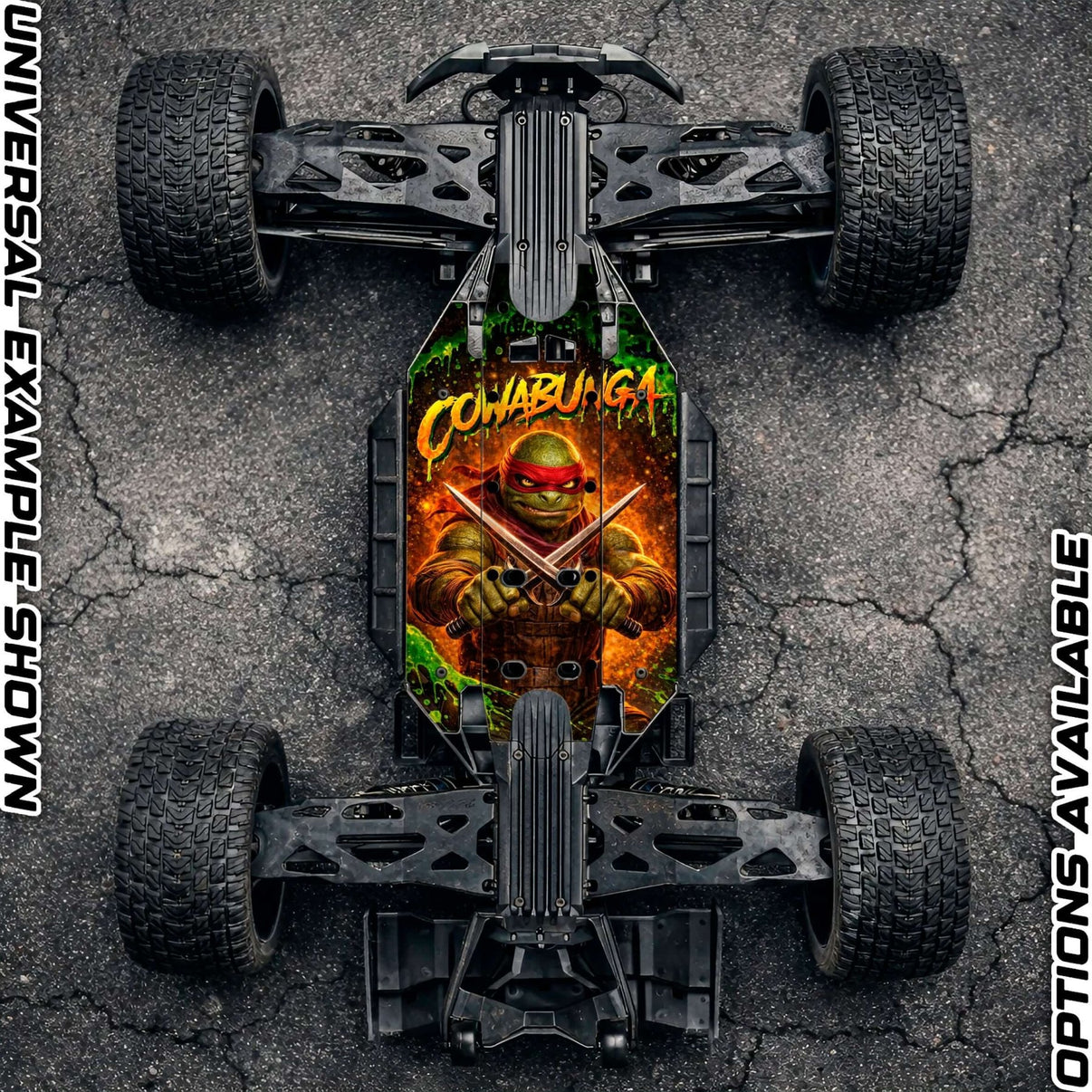 TRAXXAS XRT compatible "COWABUNGA 2.0" chassis protector skin - BASHER SKINZ