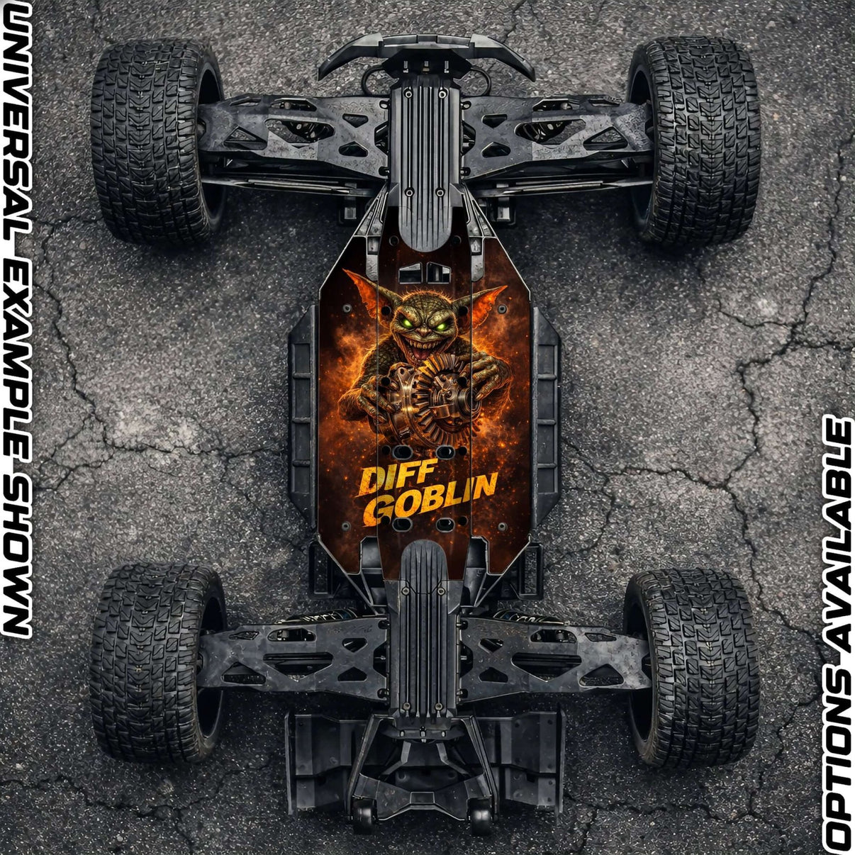 TRAXXAS XRT compatible "DIFF GOBLIN" chassis protector skin - BASHER SKINZ