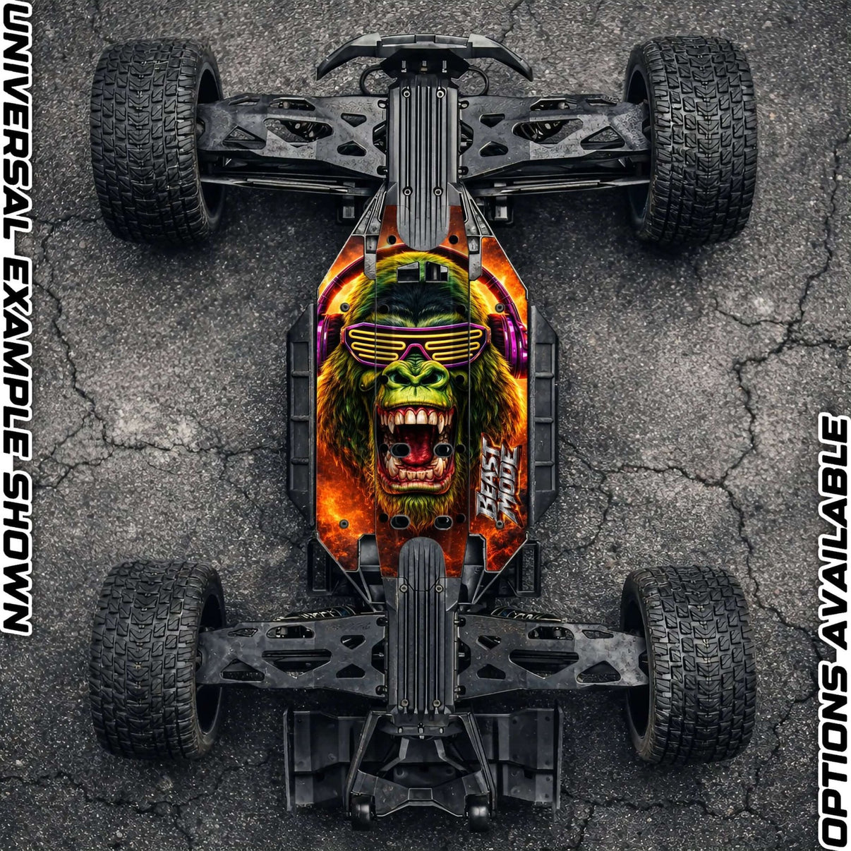 TRAXXAS XRT compatible "GREEN MACHINE" chassis protector skin - BASHER SKINZ