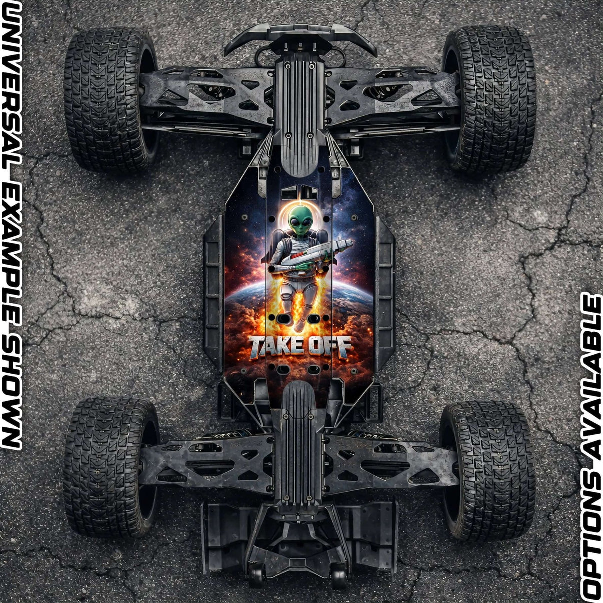 TRAXXAS XRT compatible "TAKE OFF" chassis protector skin - BASHER SKINZ