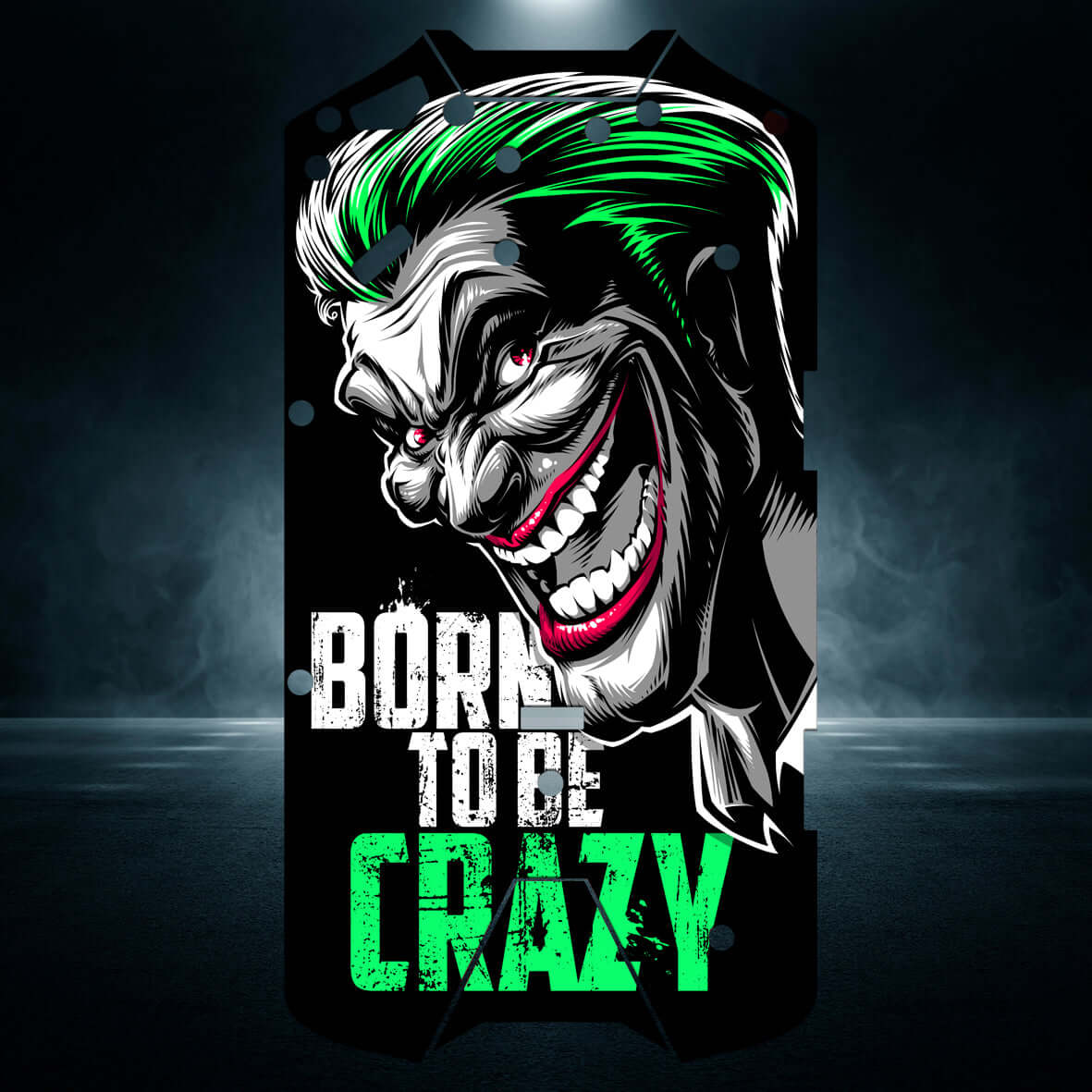 ARRMA LWB "BORN TO BE CRAZY GREEN" chassis protector skin - BASHER SKINZ