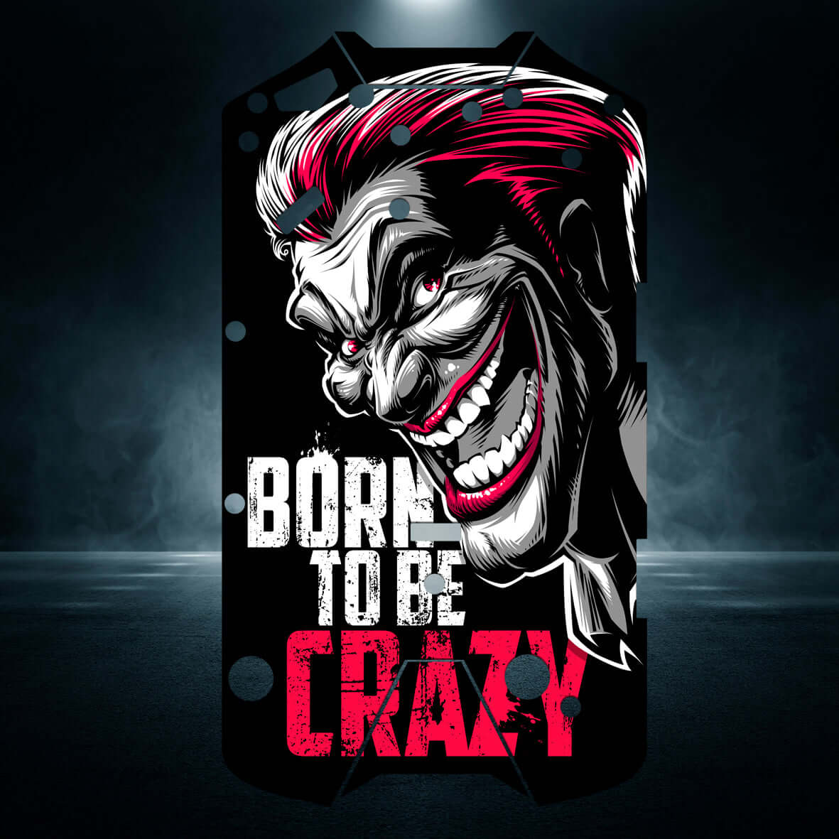 ARRMA OUTCAST 4S V2 "BORN TO BE CRAZY" chassis protector skin - BASHER SKINZ