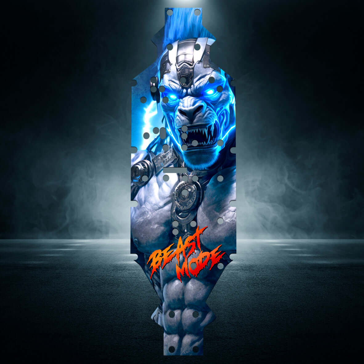 FTX DR8 "BEAST MODE BLUE" chassis protector skin - BASHER SKINZ