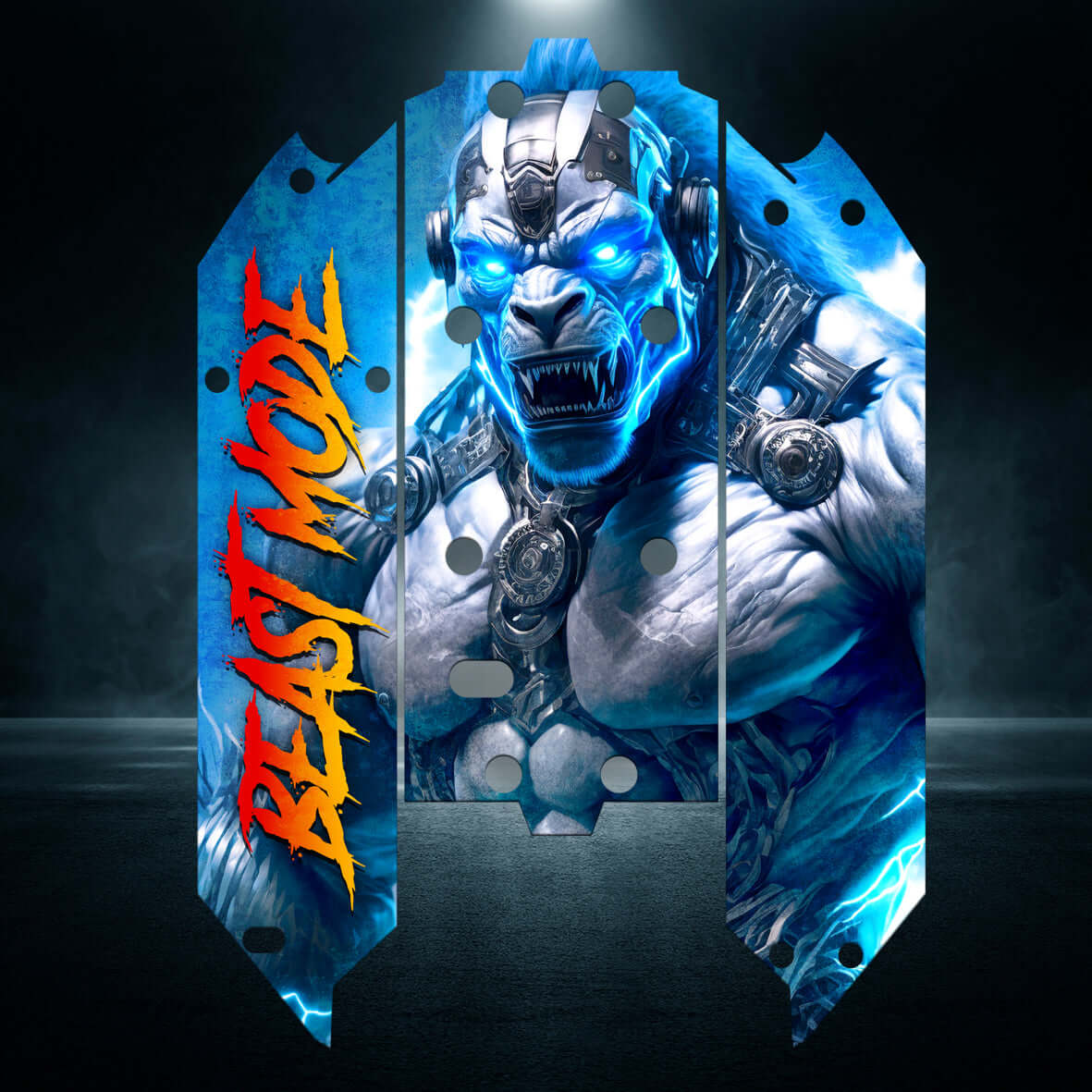 TRAXXAS MAXX compatible "BEAST MODE BLUE" chassis protector skin - BASHER SKINZ