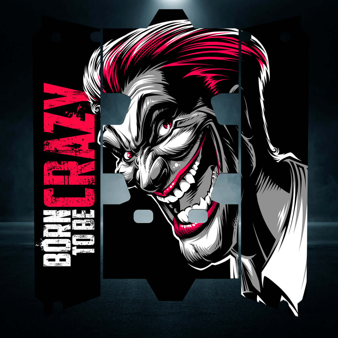 TRAXXAS XMAXX compatible "BORN TO BE CRAZY" chassis protector skin - BASHER SKINZ